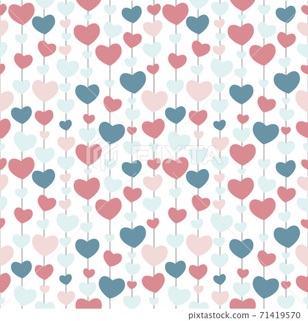 Heart Love Seamless Pattern Background Vector... - Stock Illustration ...