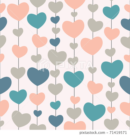 Heart Love Seamless Pattern Background Vector... - Stock Illustration ...