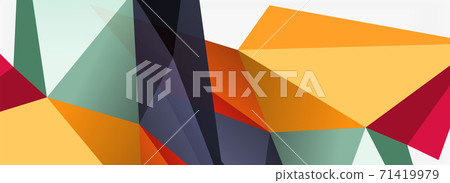 3d mosaic abstract backgrounds, low poly shape geometric design 71419979
