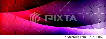 Fluid gradient neon color waves, vector abstract background 71420062
