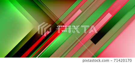 Dynamic lines on fluid color gradient. Trendy geometric abstract background for your text, logo or graphics 71420170