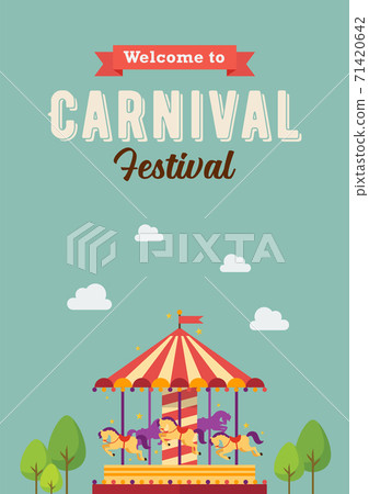 Carnival festival colorful carousel Carnival festival colorful carousel 71420642