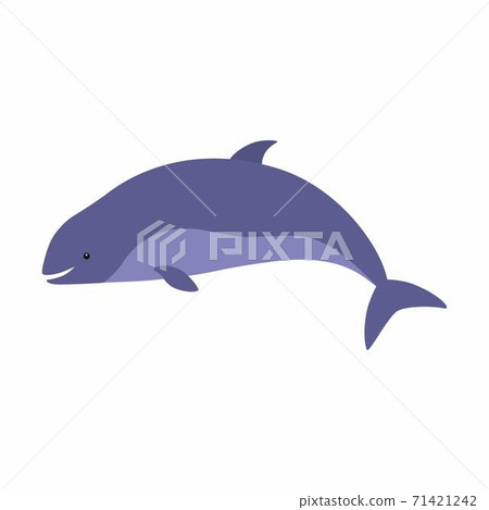 Happy Harbor Porpoise Cartoon. Vector illustration isolated 71421242