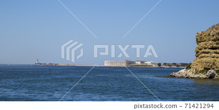 naval military fort by the sea 71421294