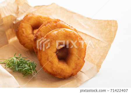 Soy milk donuts on a torn bag Soy milk donuts on a torn bag 71422407