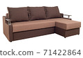 Brown corner sofa isolated on white  71422864
