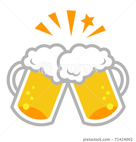 生啤酒吐司插圖圖像 71424002