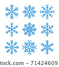 outline snowflake icons 71424609