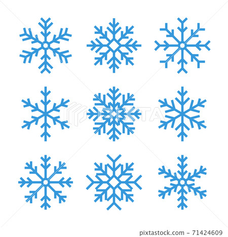 outline snowflake icons outline snowflake icons 71424609