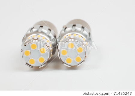 car 12v led bulbs for headlight. isolate on white background car 12v led bulbs for headlight. isolate on white background 71425247
