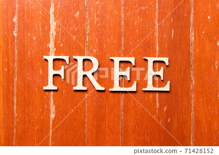 Alphabet letter in word free on old red color wood plate background Alphabet letter in word free on old red color wood plate background 71428152