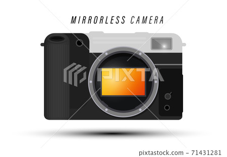 Mirrorless Digital Camera - Vector 71431281