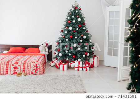 bedroom Christmas decorations Christmas tree winter new year bedroom Christmas decorations Christmas tree winter new year 71431591