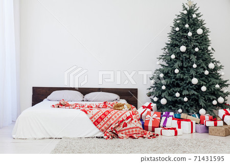 bedroom Christmas decorations Christmas tree winter new year bedroom Christmas decorations Christmas tree winter new year 71431595