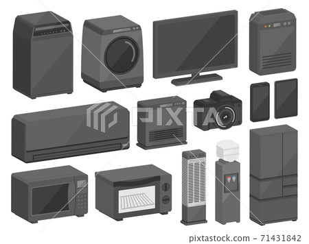 3D illustration set of electrical appliances 3D illustration set of electrical appliances 71431842