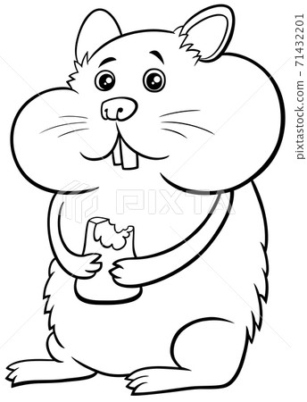 Download Cartoon Hamster Comic Animal Character Coloring Stock Illustration 71432201 Pixta