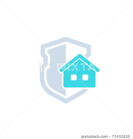 House insurance icon with shield and home 71432820