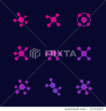 Connections or connect icons set, vector 71432855