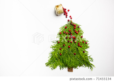 Christmas Tree of thuja branches Christmas Tree of thuja branches 71433134