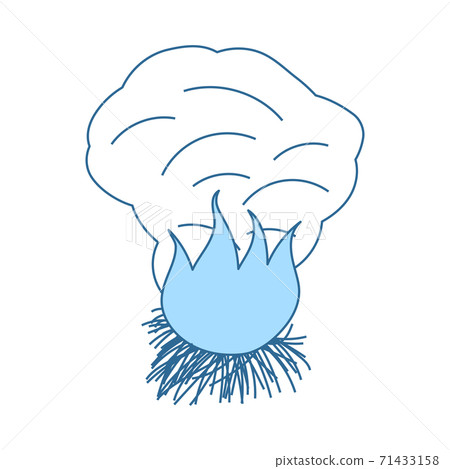 Sesonal Grass Burning Icon 71433158