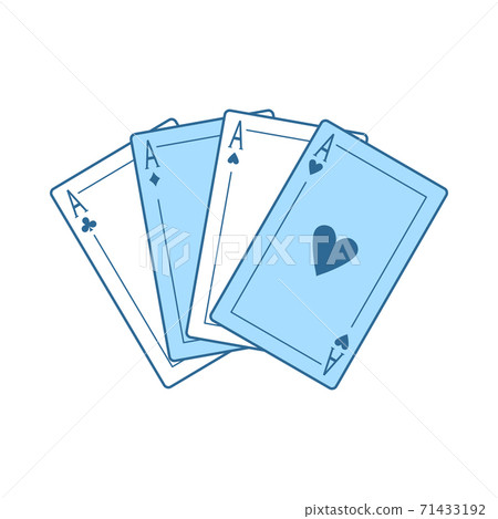Set Of Four Card Icons Set Of Four Card Icons 71433192