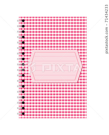 Vector pink paper notebook Vector pink paper notebook 71434233