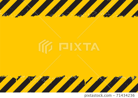 Yellow background with black grunge hazard sign Yellow background with black grunge hazard sign 71434236