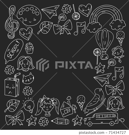 Education icons set. School and colledge. Creativity and imagination. Education icons set. School and colledge. Creativity and imagination. 71434727