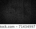 Abstract black background of cracked concrete wall 71434997