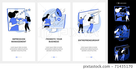 Business success mobile app UI kit. Business success mobile app UI kit. 71435170