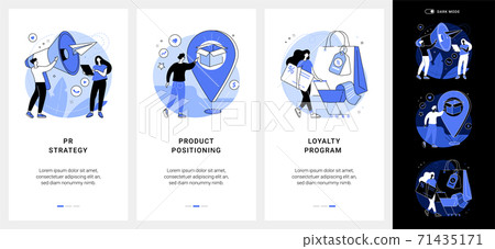 Brand communication mobile app UI kit. Brand communication mobile app UI kit. 71435171