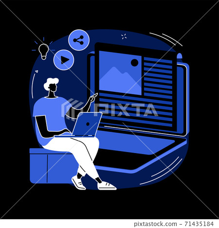Blog abstract concept vector illustration. Blog abstract concept vector illustration. 71435184
