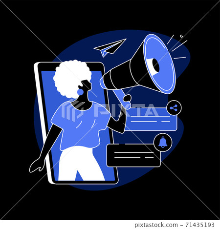 Online activism abstract concept vector illustration. Online activism abstract concept vector illustration. 71435193