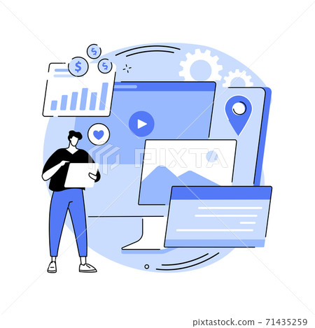 Content aggregator abstract concept vector illustration. 71435259