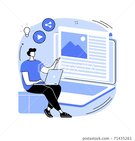 Blog abstract concept vector illustration. 71435261