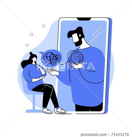 Online therapy abstract concept vector illustration. Online therapy abstract concept vector illustration. 71435270