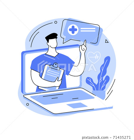 Telehealth abstract concept vector illustration. Telehealth abstract concept vector illustration. 71435271