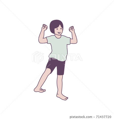 Gymnastics dance Nyan pose with main line Illustration Gymnastics dance Nyan pose with main line Illustration 71437720