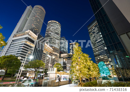 Illuminations in front of Nagoya Station JR Central Towers JR Gate Tower JP Tower Nagoya Dai Nagoya Illuminations in front of Nagoya Station JR Central Towers JR Gate Tower JP Tower Nagoya Dai Nagoya 71438316