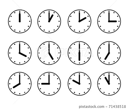 時鐘圖標說明設置材料 71438518