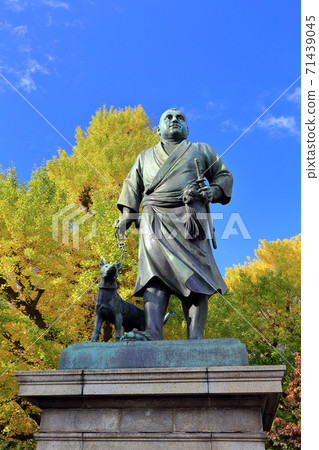 東京步行高森西鄉的上野Onshi公園雕像 71439045