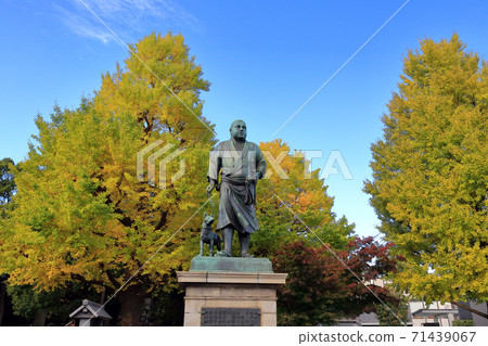 東京步行高森西鄉的上野Onshi公園雕像 東京步行高森西鄉的上野Onshi公園雕像 71439067