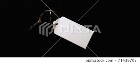 Tags on black background. Black Friday, price tags, sales, etc. 71439702
