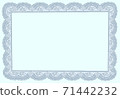 Lace design frame postcard 71442232
