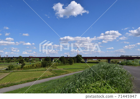 Arakawa riverbed area towards Akigase Bridge 71445947