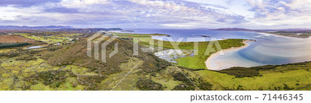 Aerial view of Cashelgolan in County Donegal - Ireland Aerial view of Cashelgolan in County Donegal - Ireland 71446345