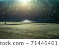 Fishing port with dazzling backlight 71446461