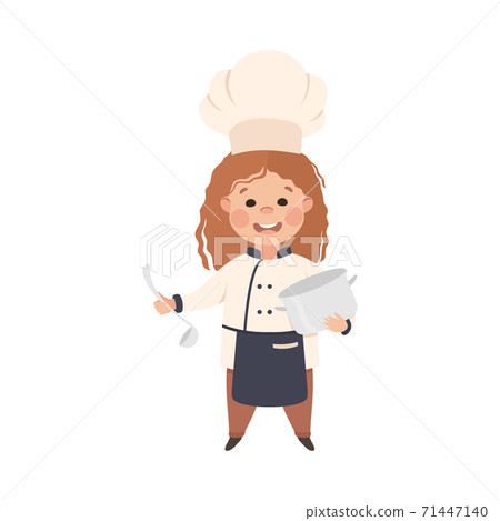 Female chef in uniform for cooking Royalty Free Vector Image