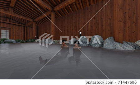 Hot spring open-air bath Men's bath Illustration 56 Hot spring open-air bath Men's bath Illustration 56 71447690