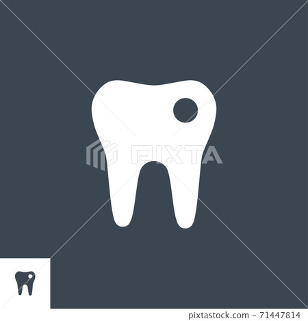 Tooth related vector glyph icon. - Stock Illustration [71447814] - PIXTA